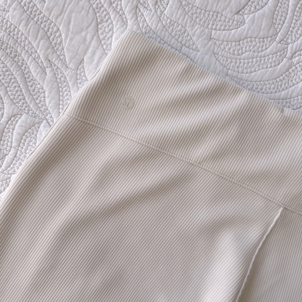 Lululemon - Ribbed Softstreme Flared Pant - Bone - Picture 11 of 13